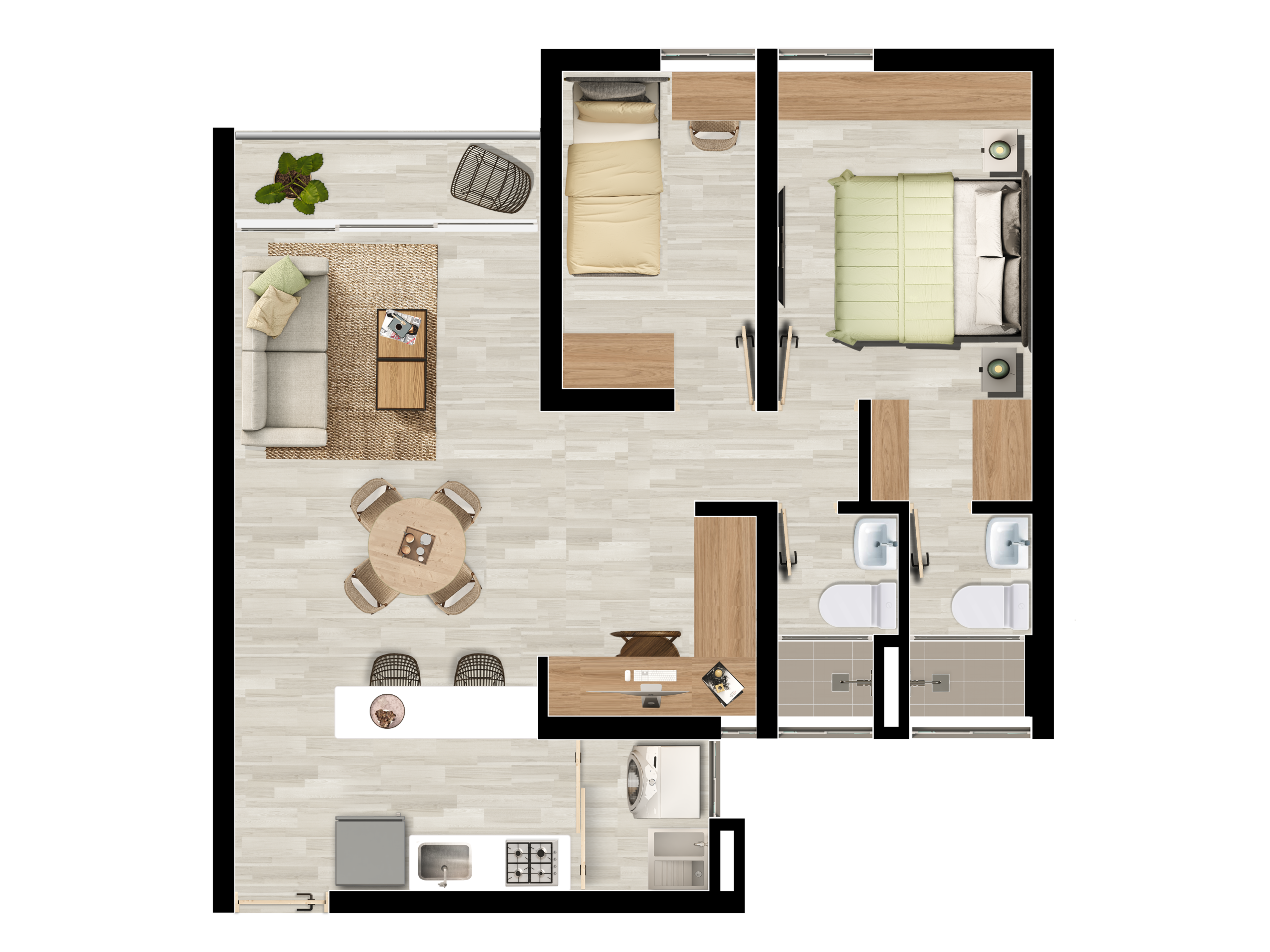 proyecto Fiorente - 60m2